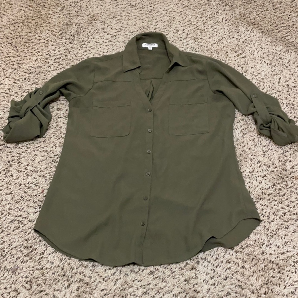 Olive Green Express Blouse